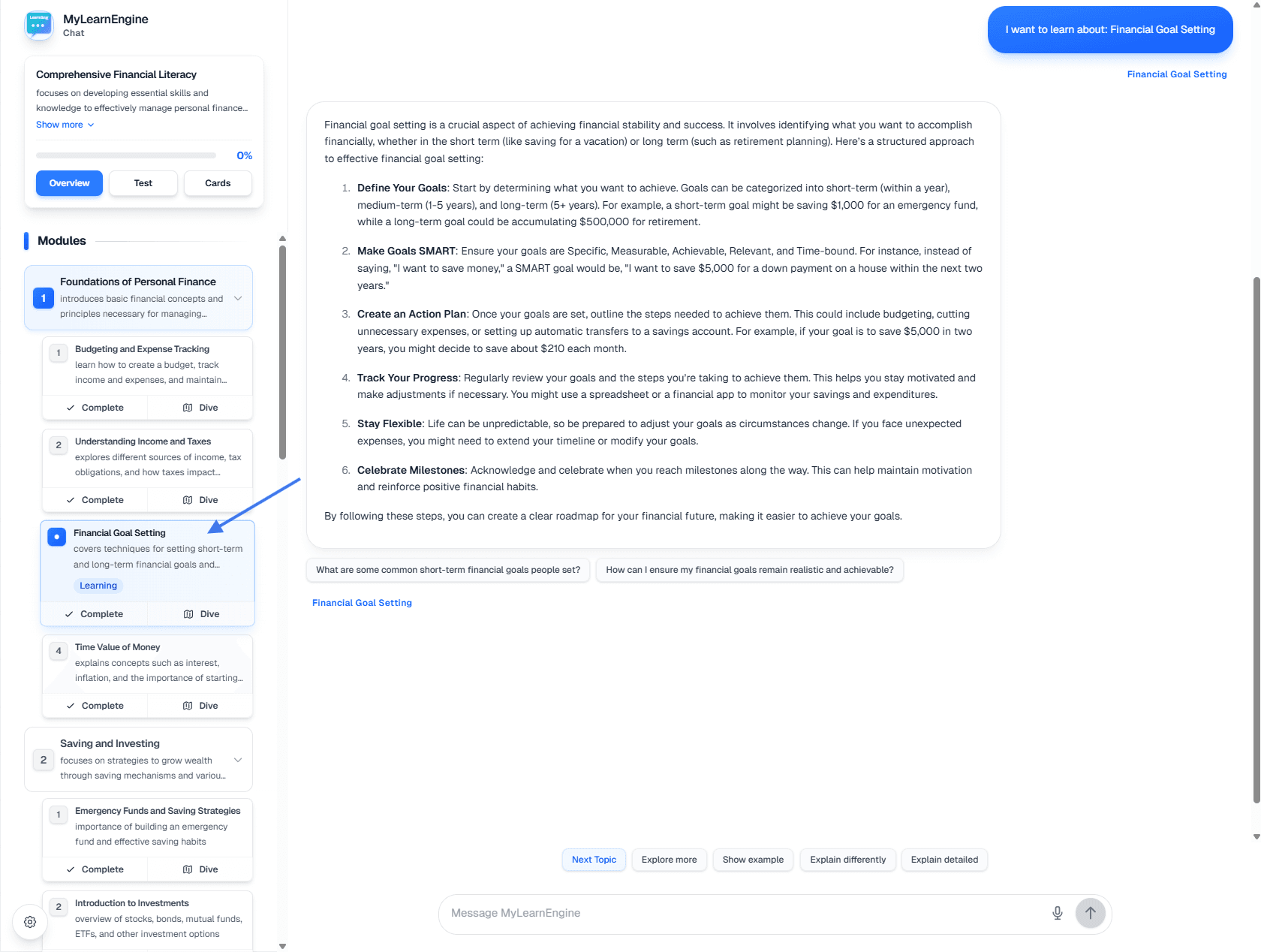 Click on subtopic to start exploring