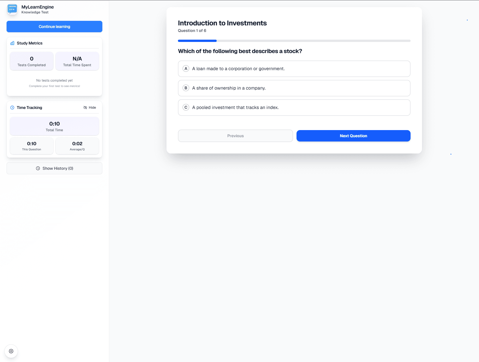 Autogenerated test to assess understanding